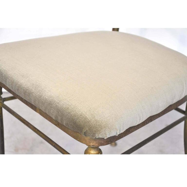 Antique Bronze and Velvet Elegant Dining Chair For Sale at 1stDibs