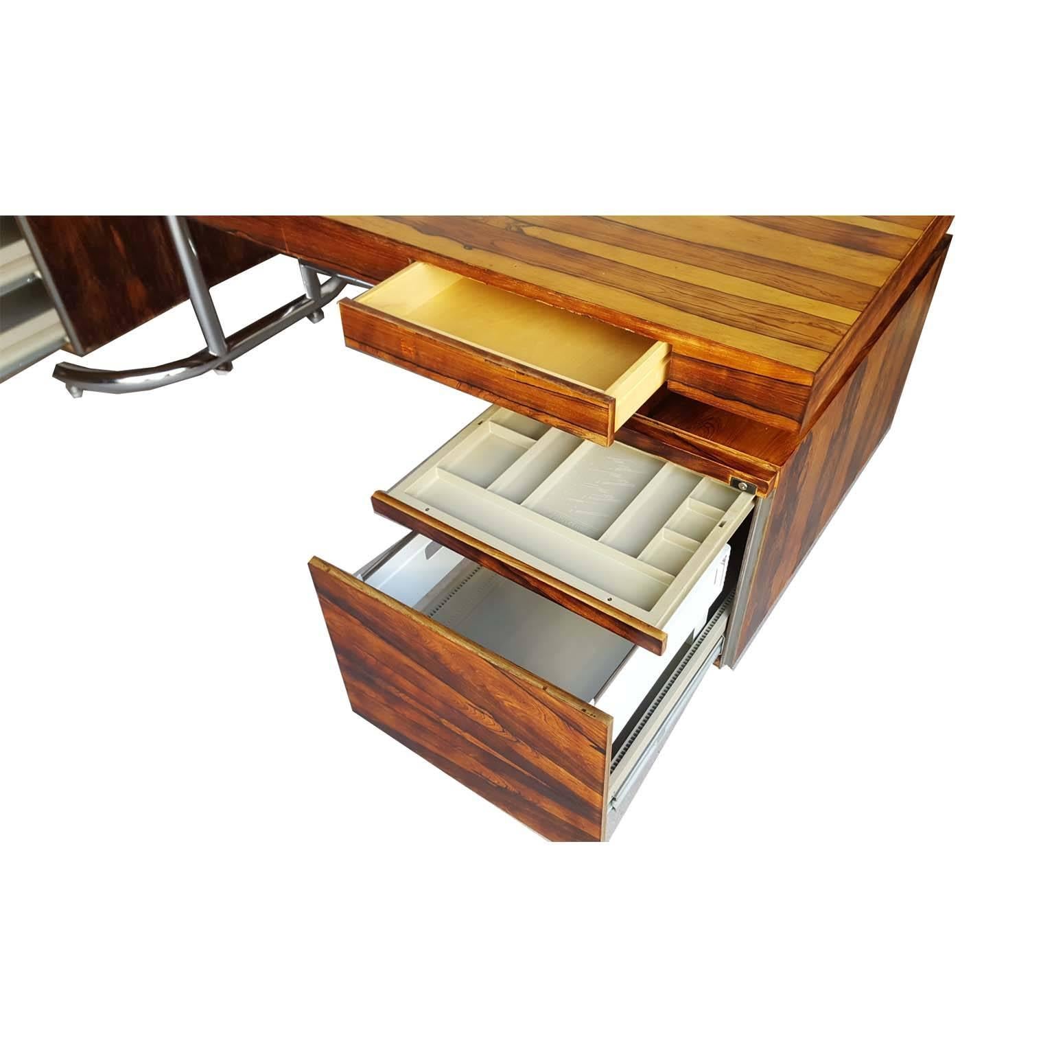 Executive 1974 Office Desk Sets in Rosewood In Good Condition In Lijnden, Noord-Holland