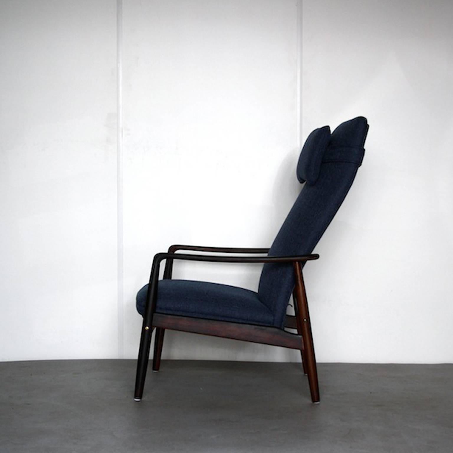High Back Lounge Chair by Søren Ladefoged for SL Mobler, Danish Design, 1950s In Good Condition In Lijnden, Noord-Holland