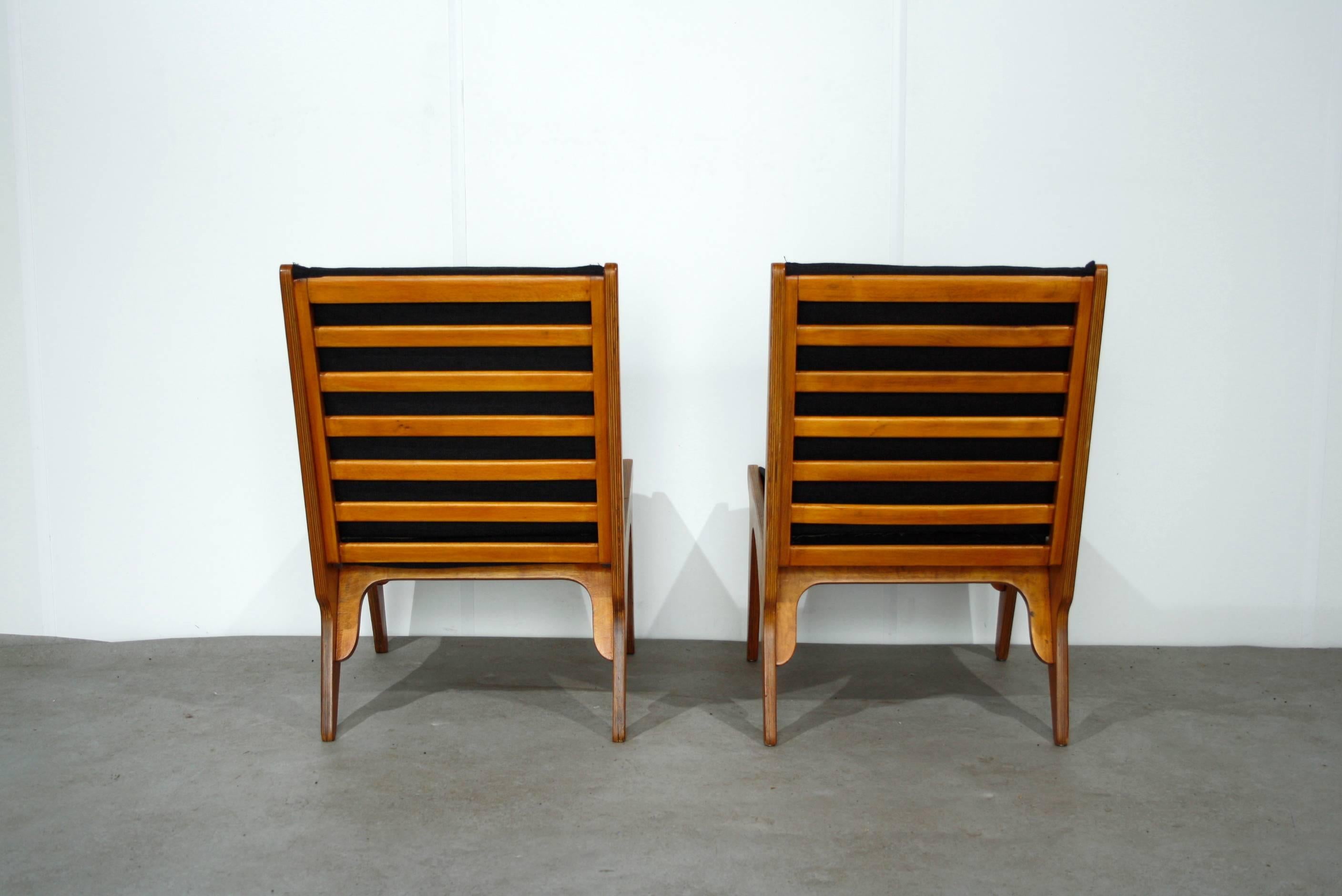 20th Century Pair of “Dordrecht” Lounge Chairs by W Van Gelderen for ’t Spectrum Dutch, 1951