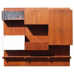 "Cees Braakman and Pastoe" Style Wall Unit or Shelving System, 1970s