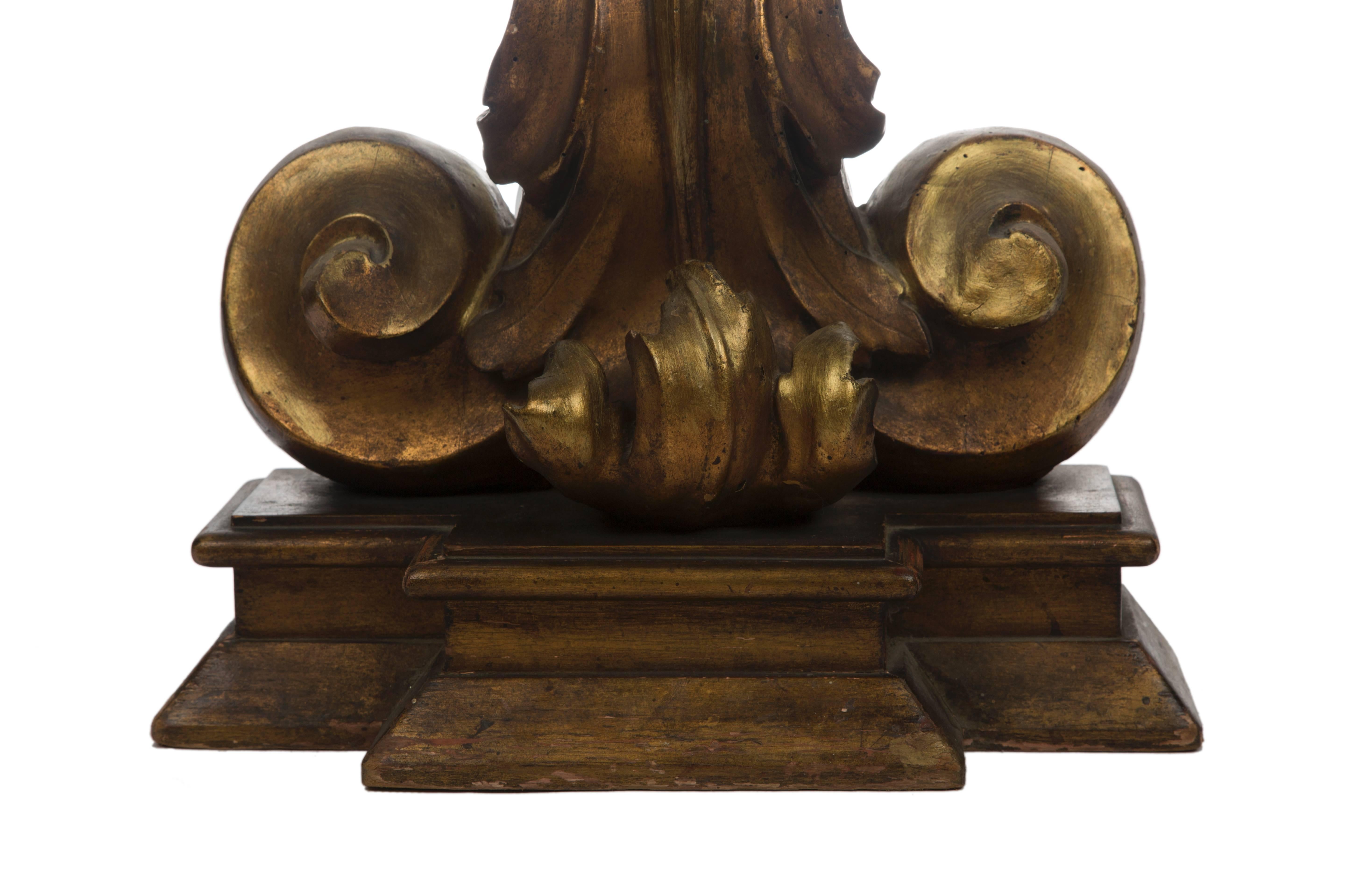 Italian Louis XIV Giltwood Roman Console Table For Sale