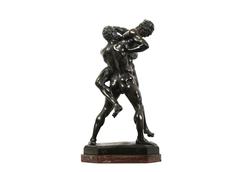 Italian Barqoue Bronze Sculpture of Hercules and Antaeus