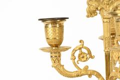 Early 19th Century Empire Figural Gilt Bronze Candelabra