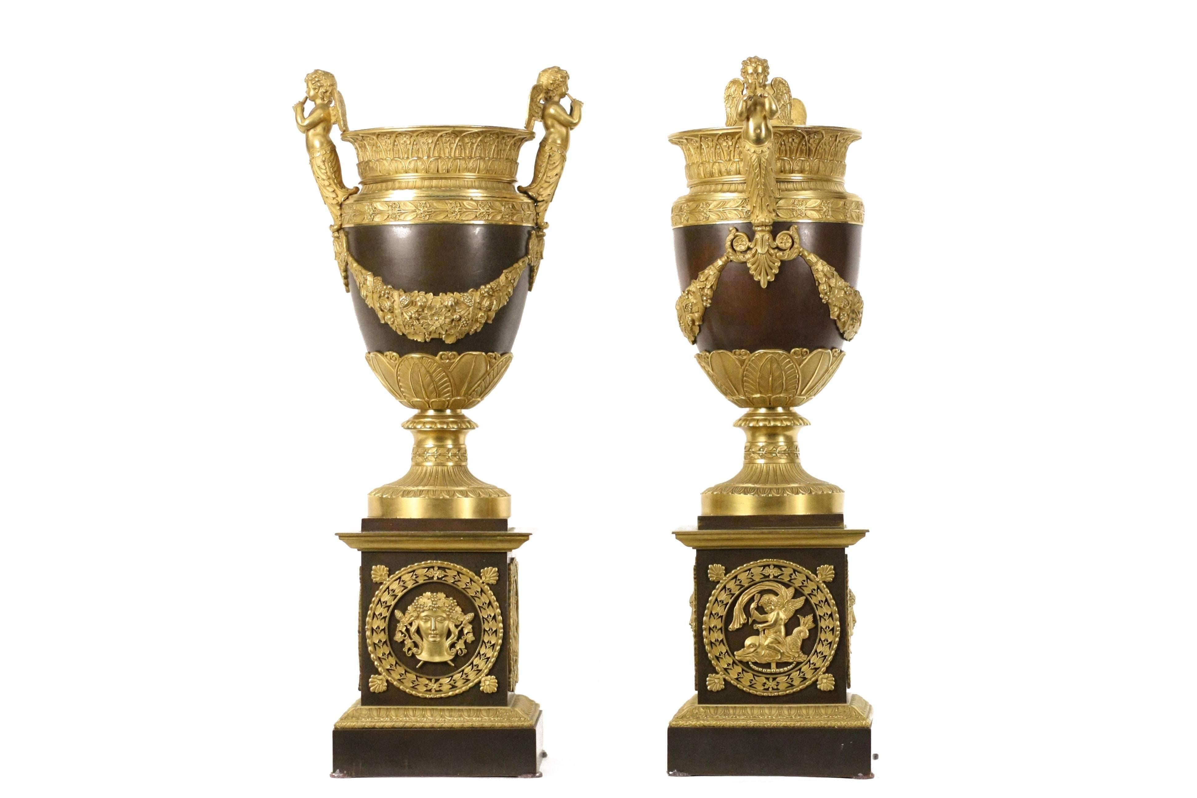 Pair of French Empire Vases, Attributed to Pierre-Philippe Thomire In Excellent Condition In New York, NY