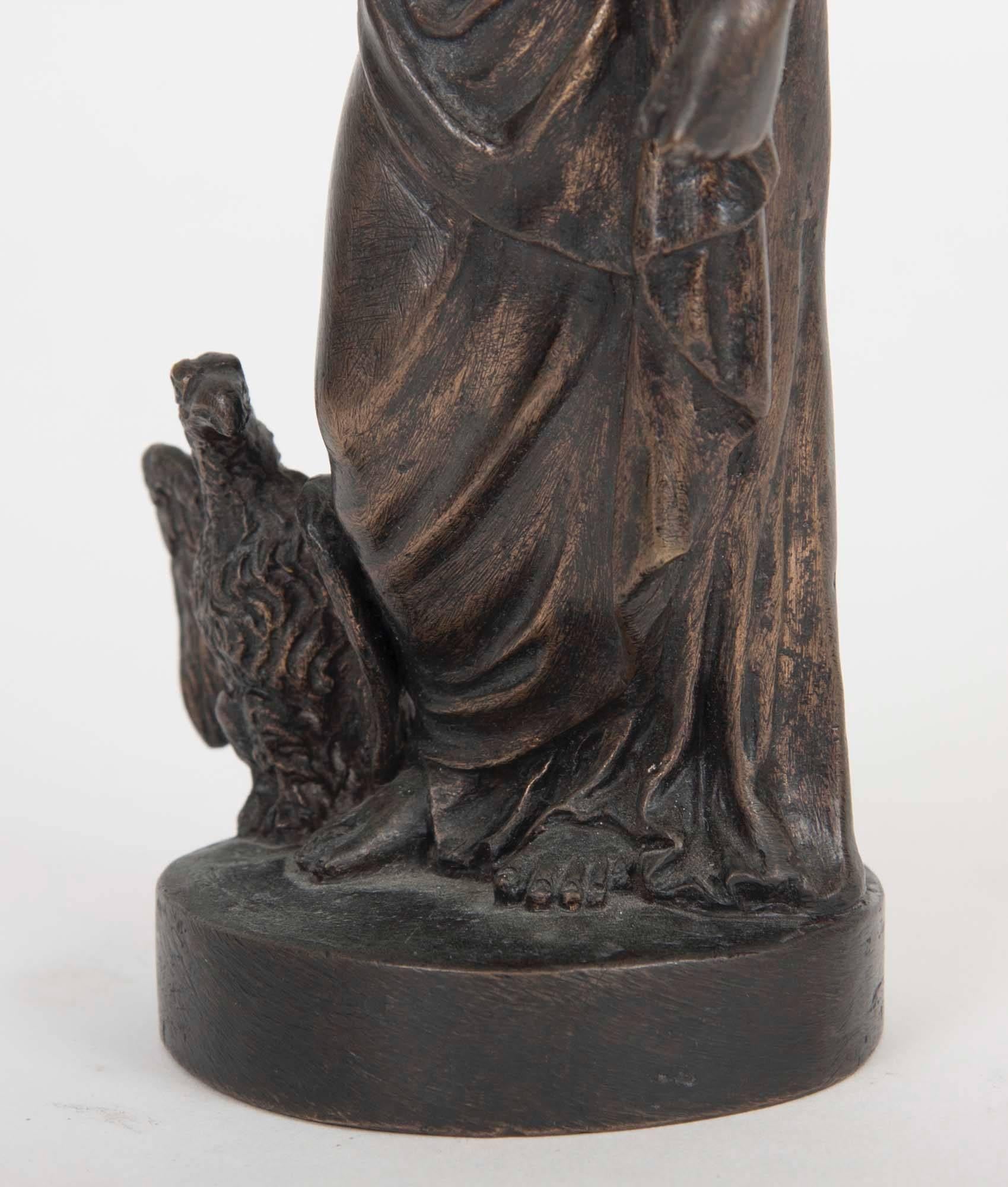 18th Century Figural Bronze Sculpture of Zeus  In Good Condition For Sale In New York, NY