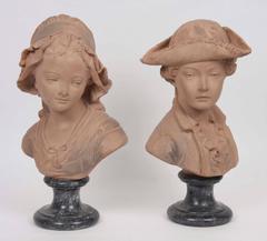 Pair of 19th Century French Terracotta Busts