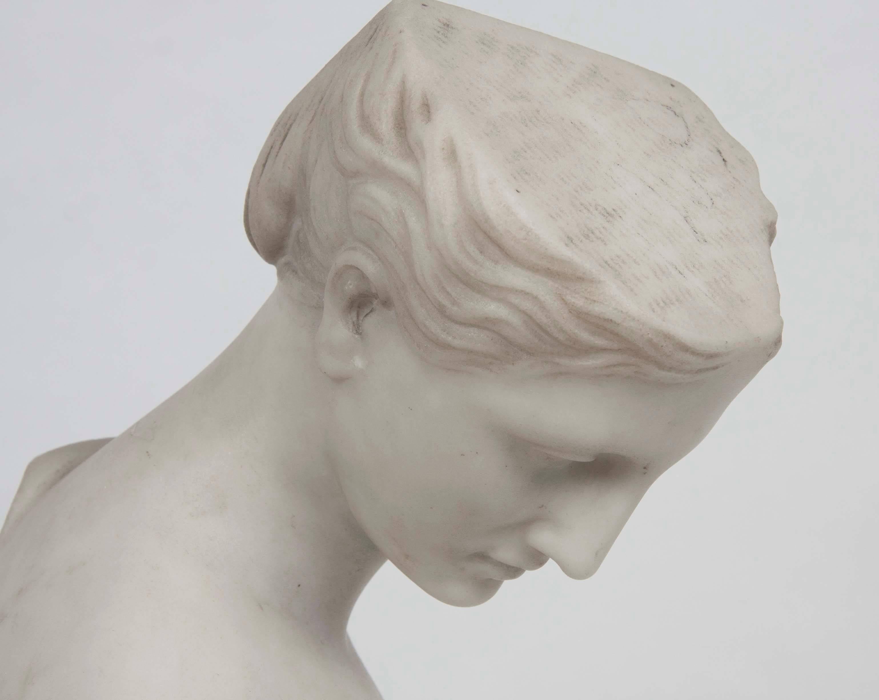 Classical Greek 19th Century Italian Classical Marble Bust of Venus Chiurazzi For Sale