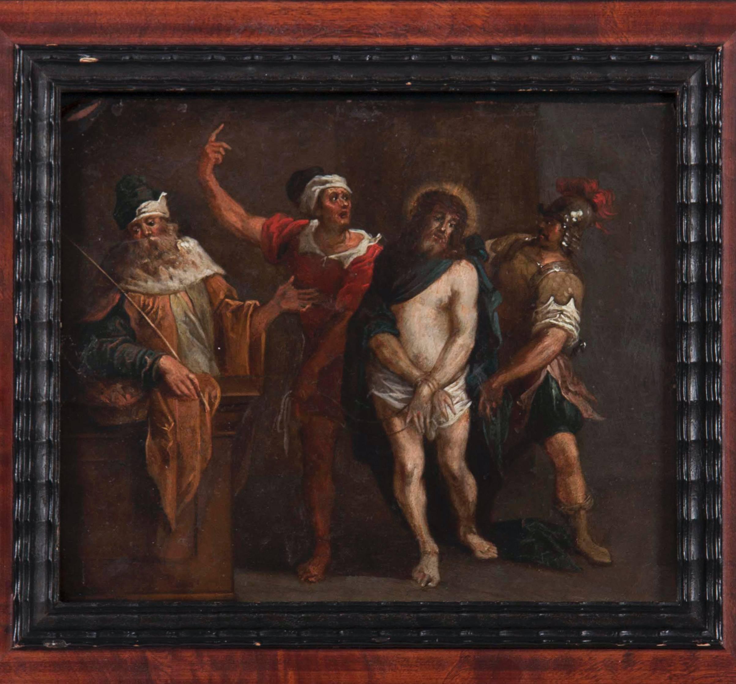 Hand-Painted Frans Franken the Younger, Ecce Homo For Sale