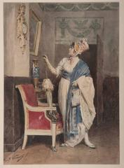 Lady Admiring a Painting von Jules Worms