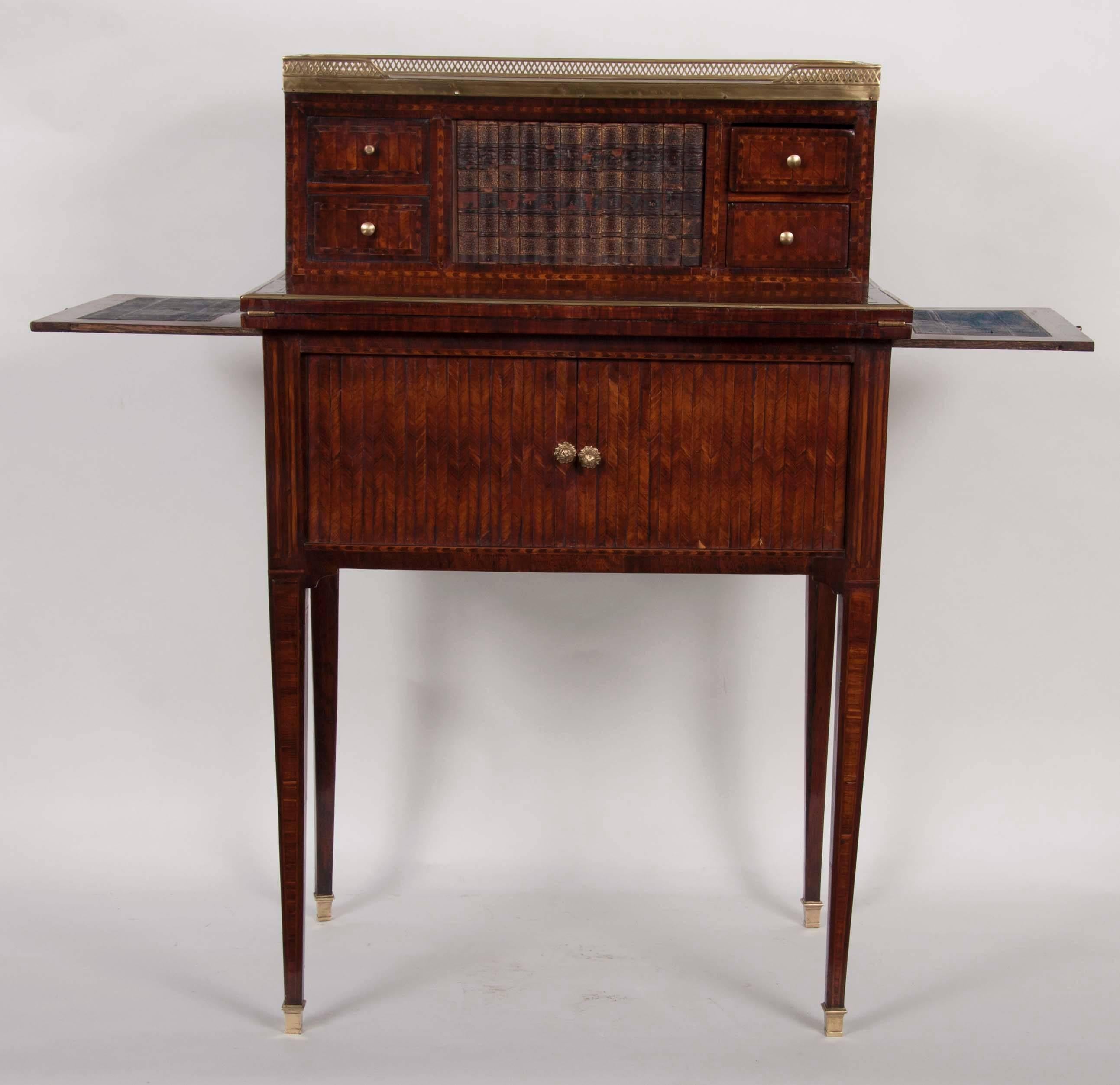 French Late 18th Century Writing Desk with Marble Top