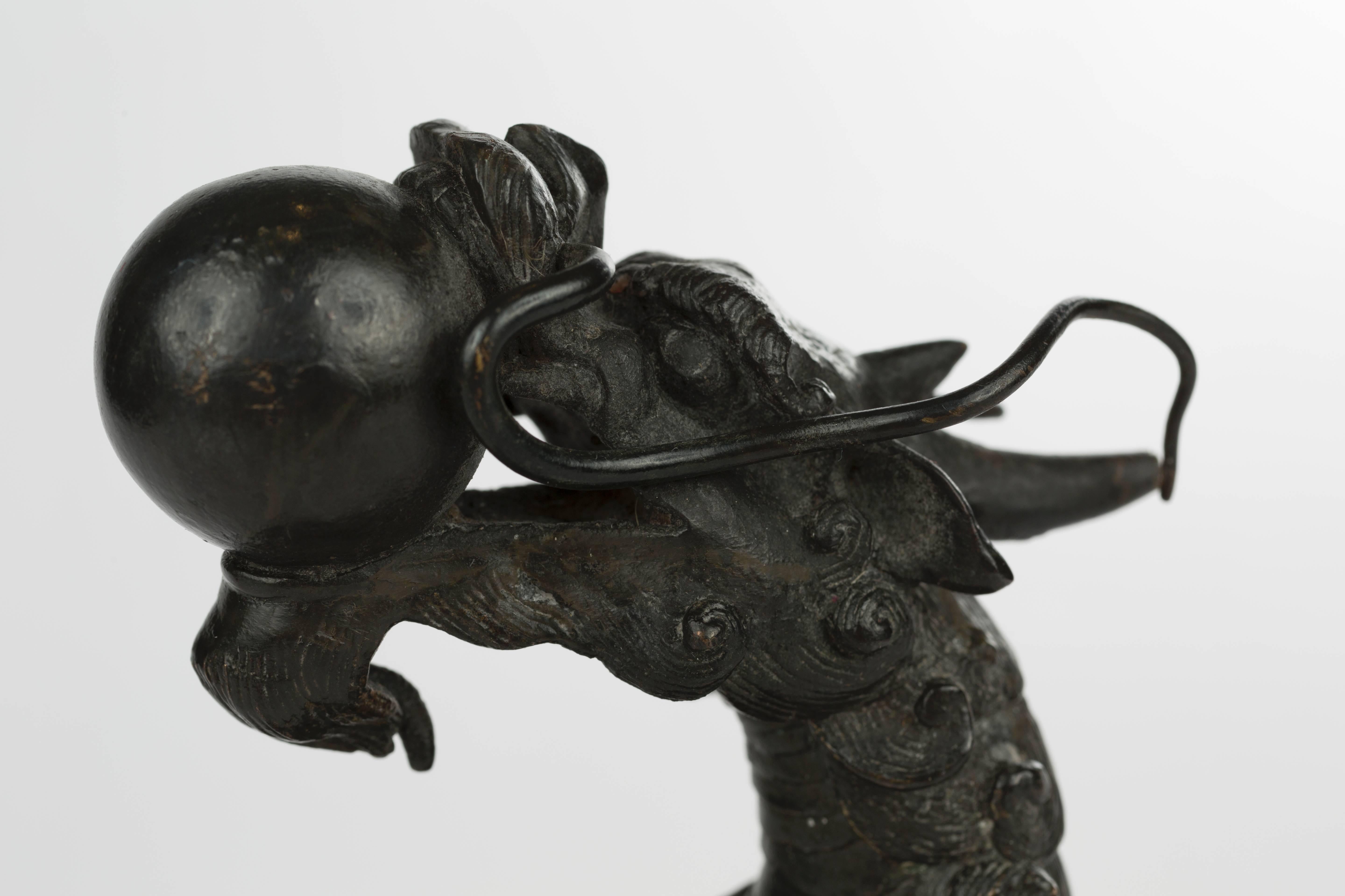 Bronze Chinese Model of a Qilin In Good Condition For Sale In New York, NY