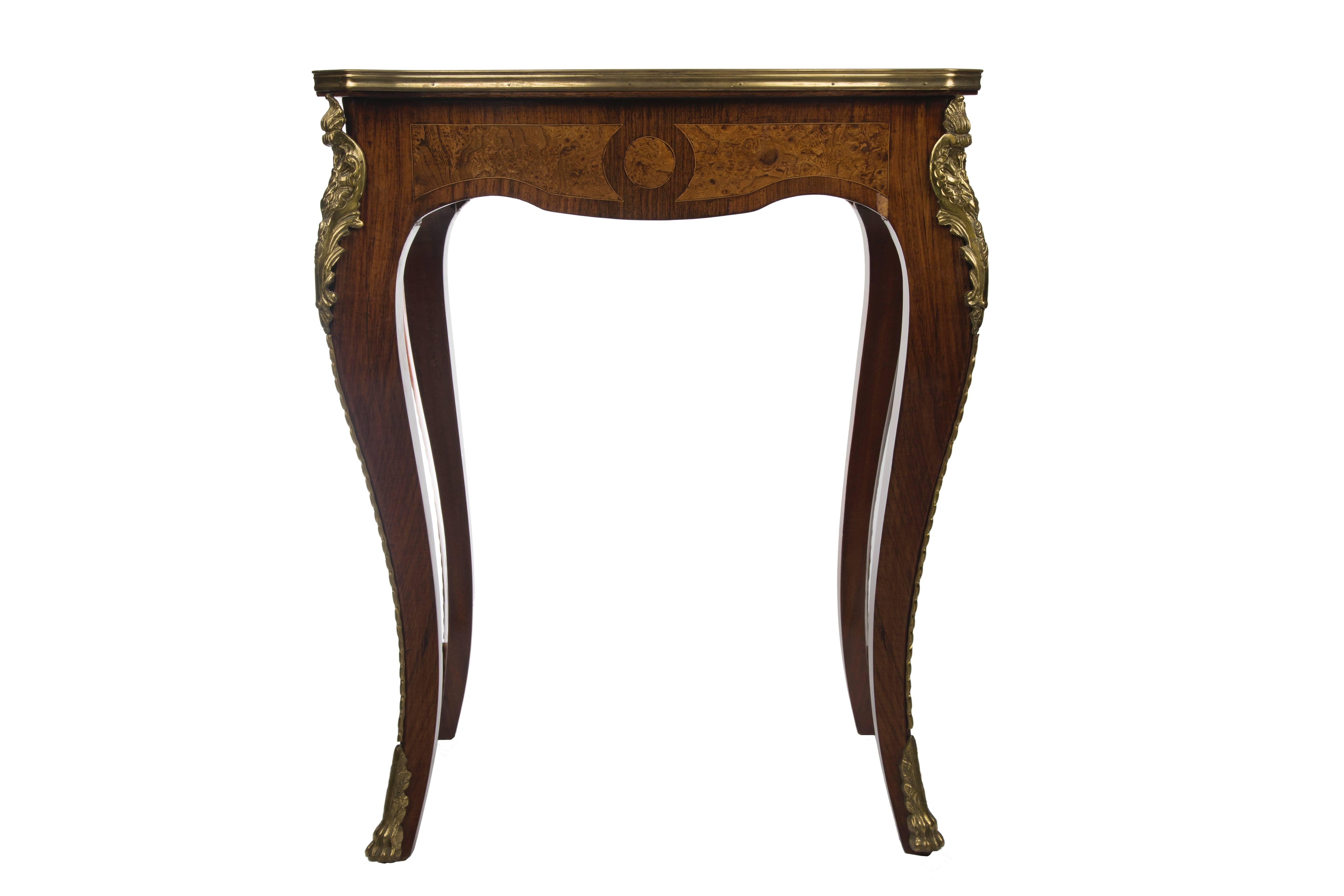 19th Century Pair of Louis XV Style Marquetry Side Tables