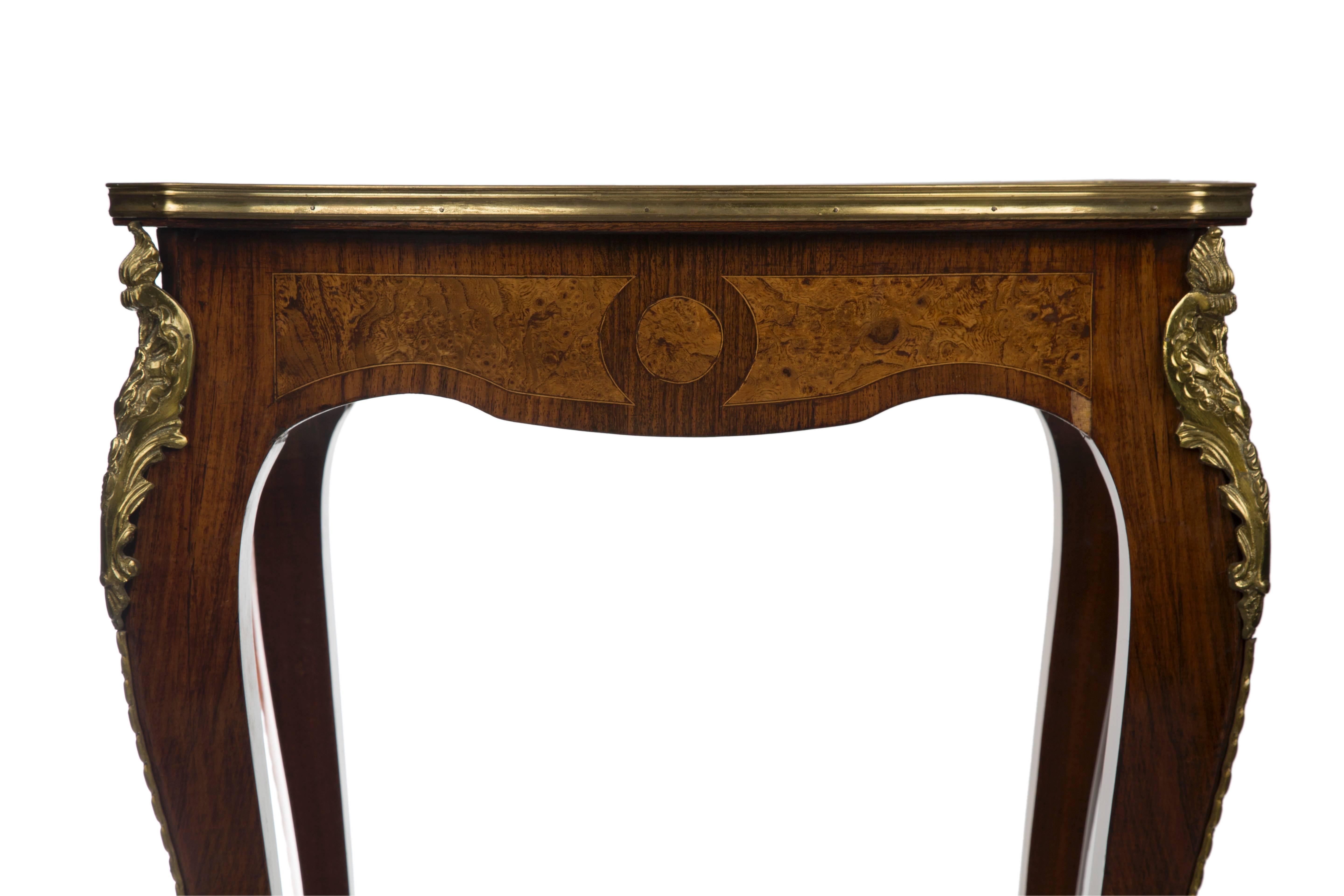 Wood Pair of Louis XV Style Marquetry Side Tables