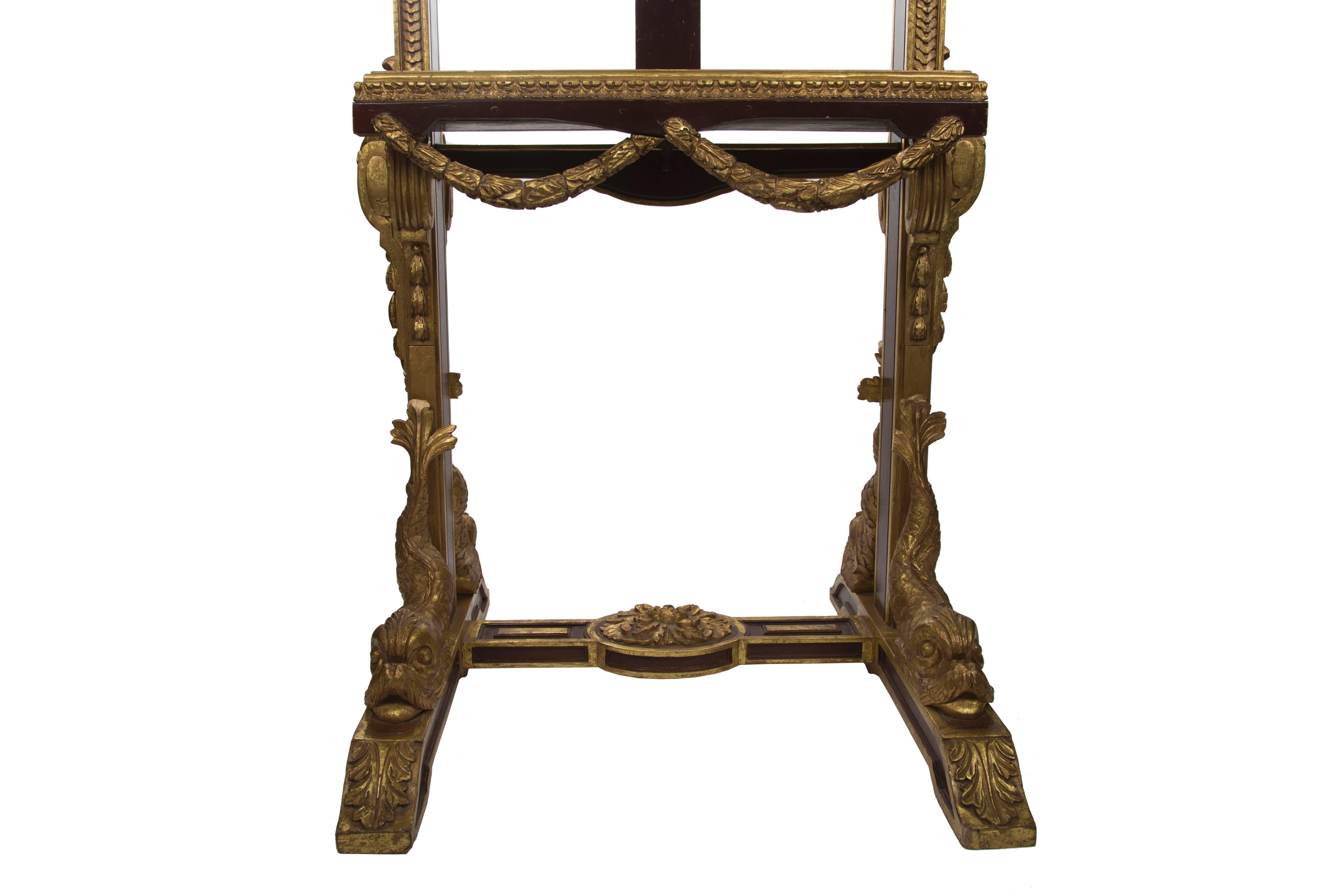 Louis XVI Style Carved Giltwood Easel In Good Condition In New York, NY