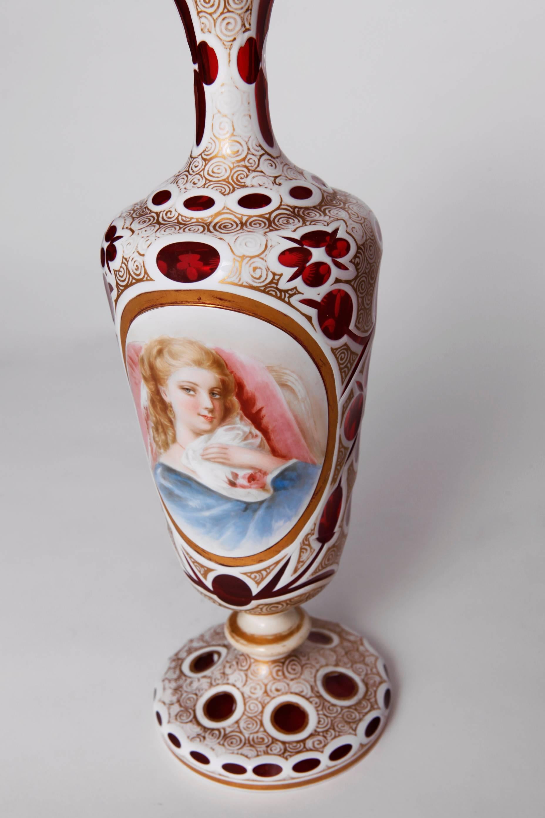 Tchèque Paire de vases de beauté de Bohème en vente