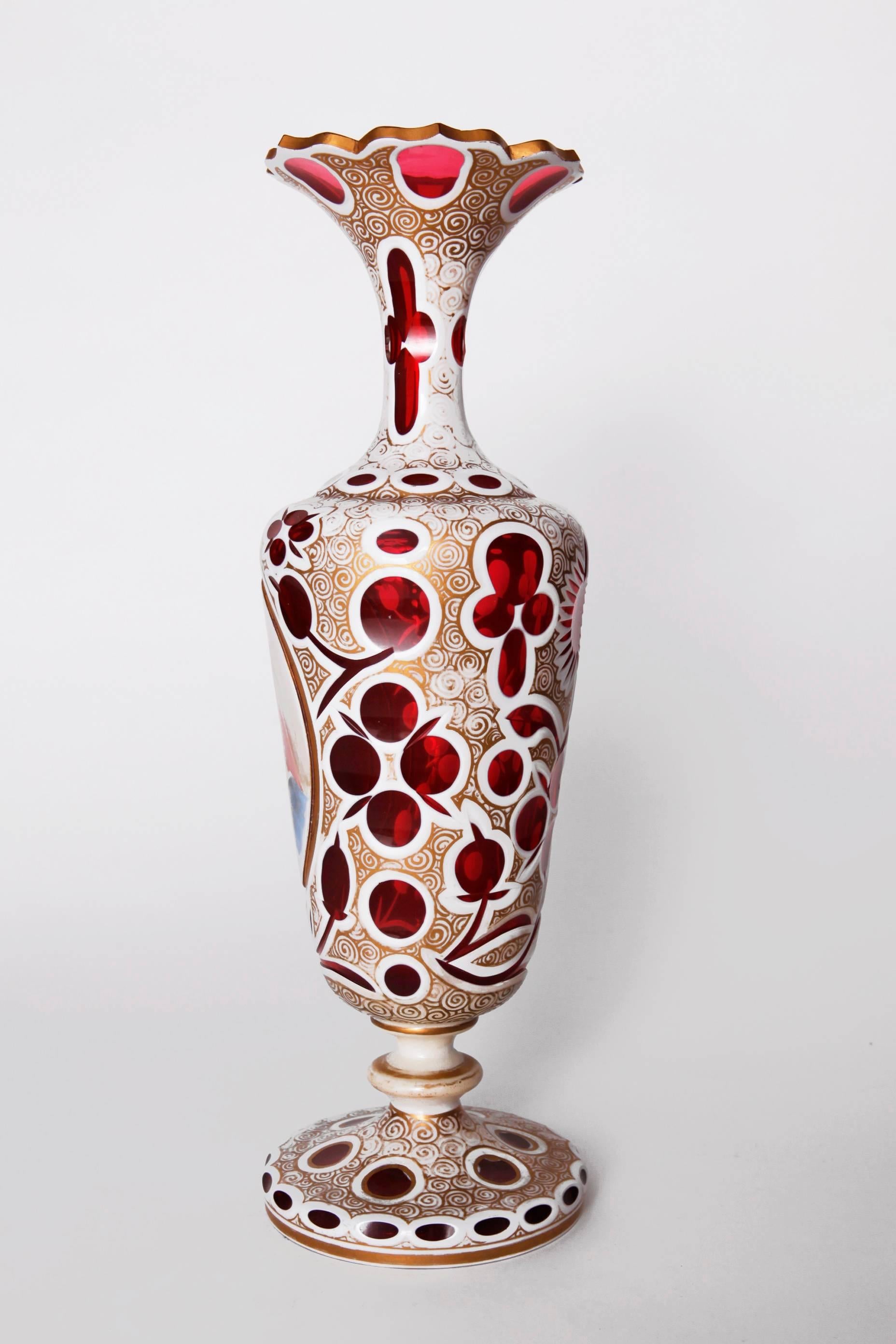 Paire de vases de beauté de Bohème en vente 2