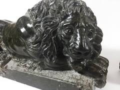 Pair of Italian Grand Tour Marble Recumbent Lions