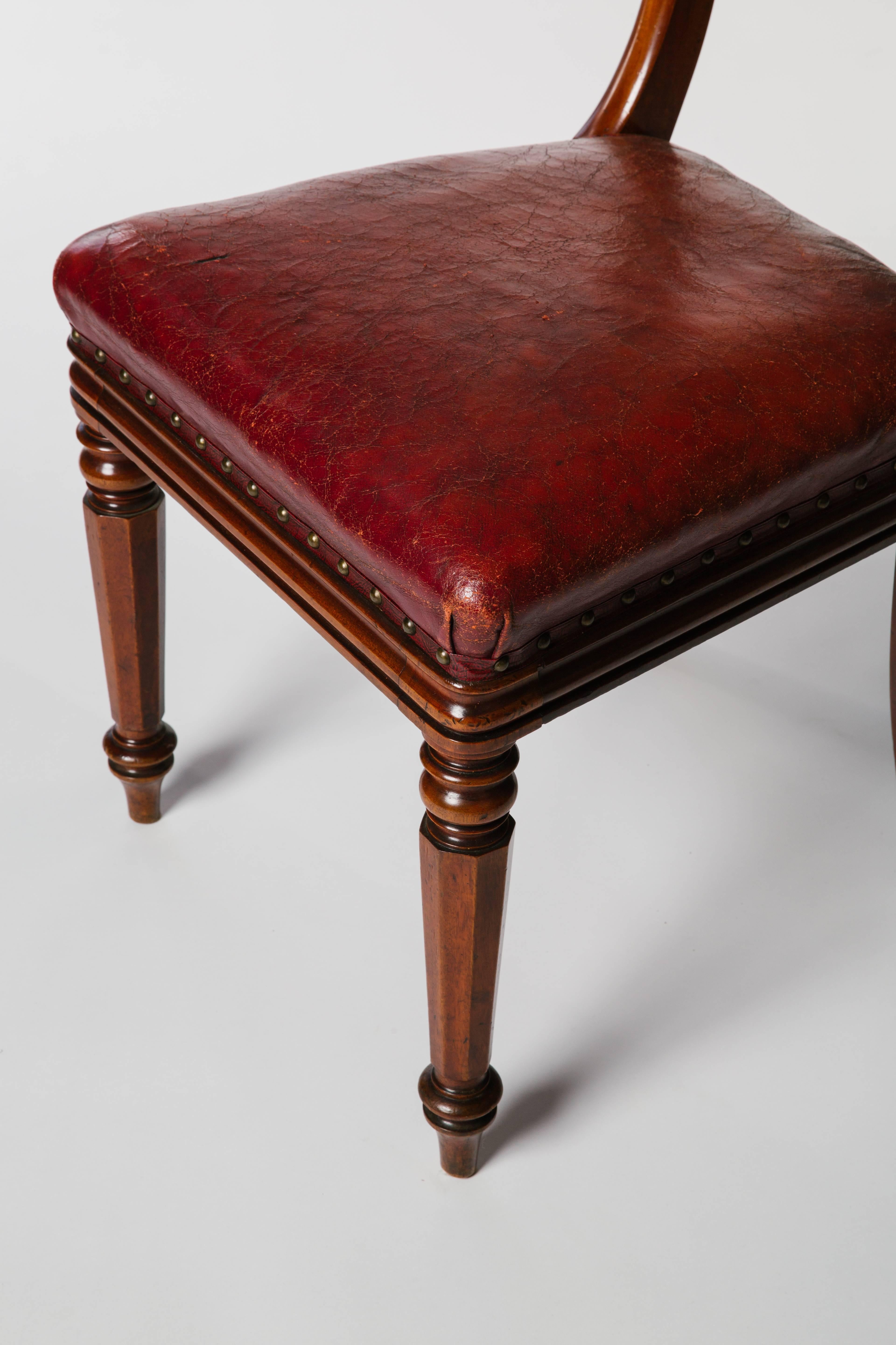 Early 19th Century Set of 12 Late Regency Mahogany Side Chairs For Sale