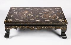 19th Century Low Korean Lacquered and Inlaid Coffee Table
