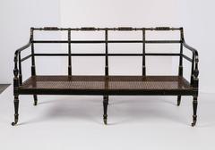 Regency Style Caned Settee