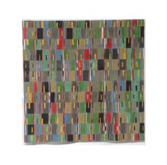 Modern Abstract Woven African Fabric Collage Painting