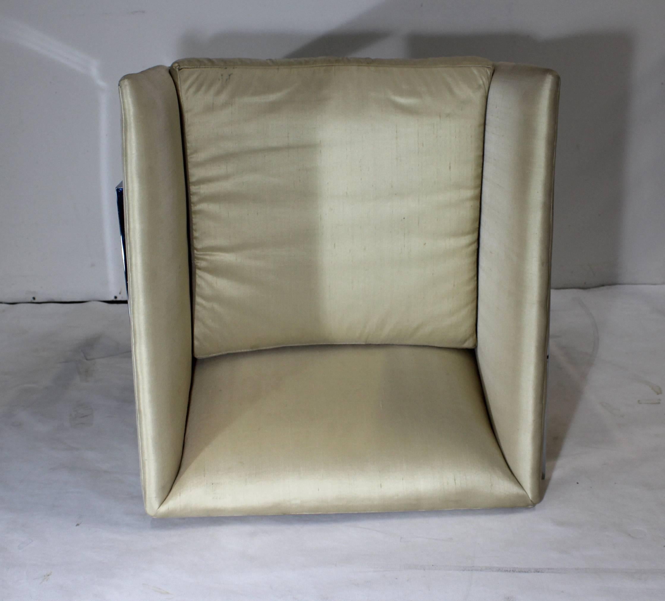 20th Century Milo Baughman Attributed Cube Chair For Sale