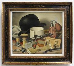 Still Life Painting of Men's Grooming Items by Charles Cerny