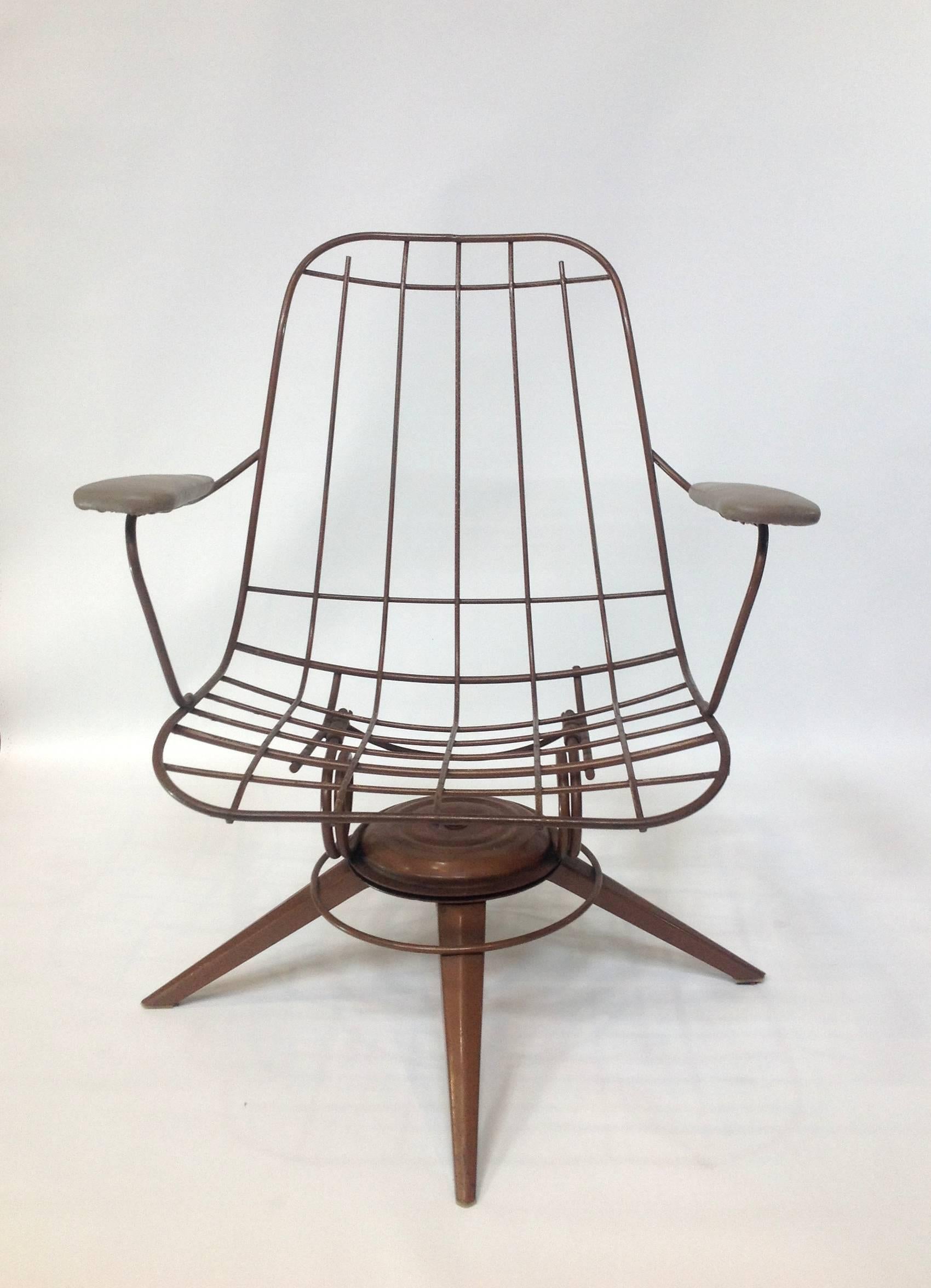 mid century modern wire chairs