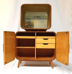 Atomic-Style Mid-Century Bar Cabinet Vitrine by Jindrich Halabala for UP Zavody