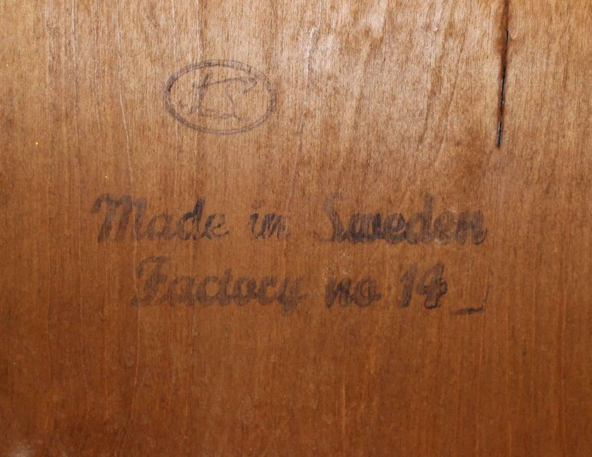 Scandinavian Mid Century Modern Two-Piece Cabinet Chest Dresser Edmond J. Spence For Sale 1
