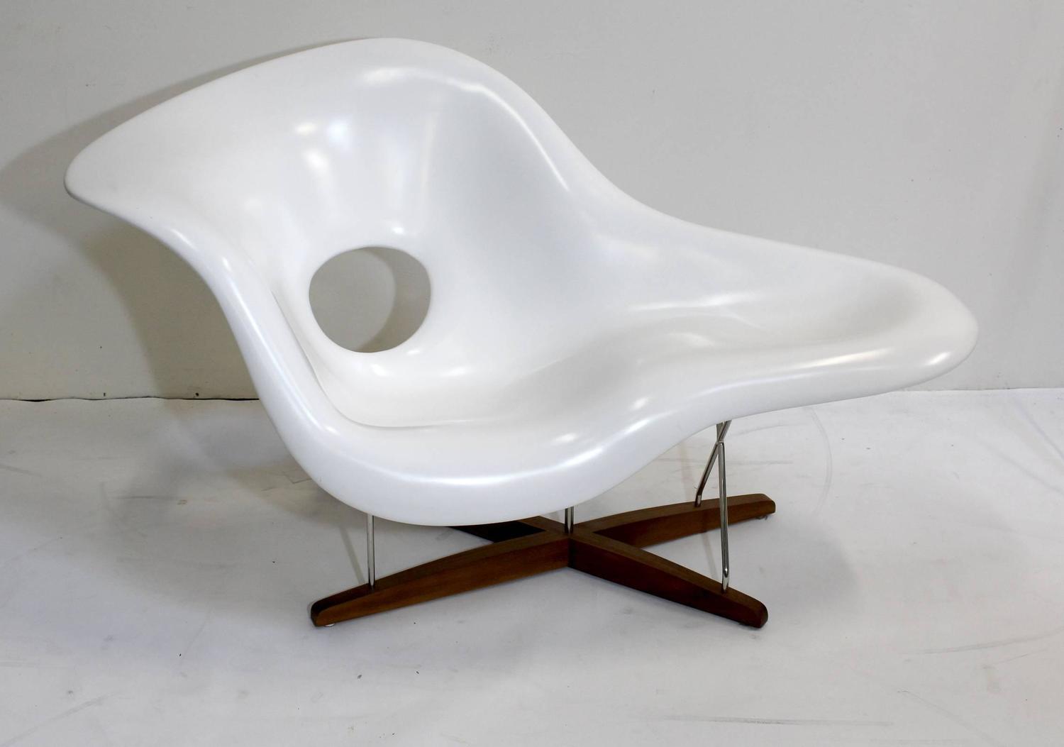 Eames Vitra White La Chaise Chair at 1stdibs