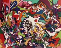 Lithograph by Charles Lapicque "Jungle Tiger, " 1970