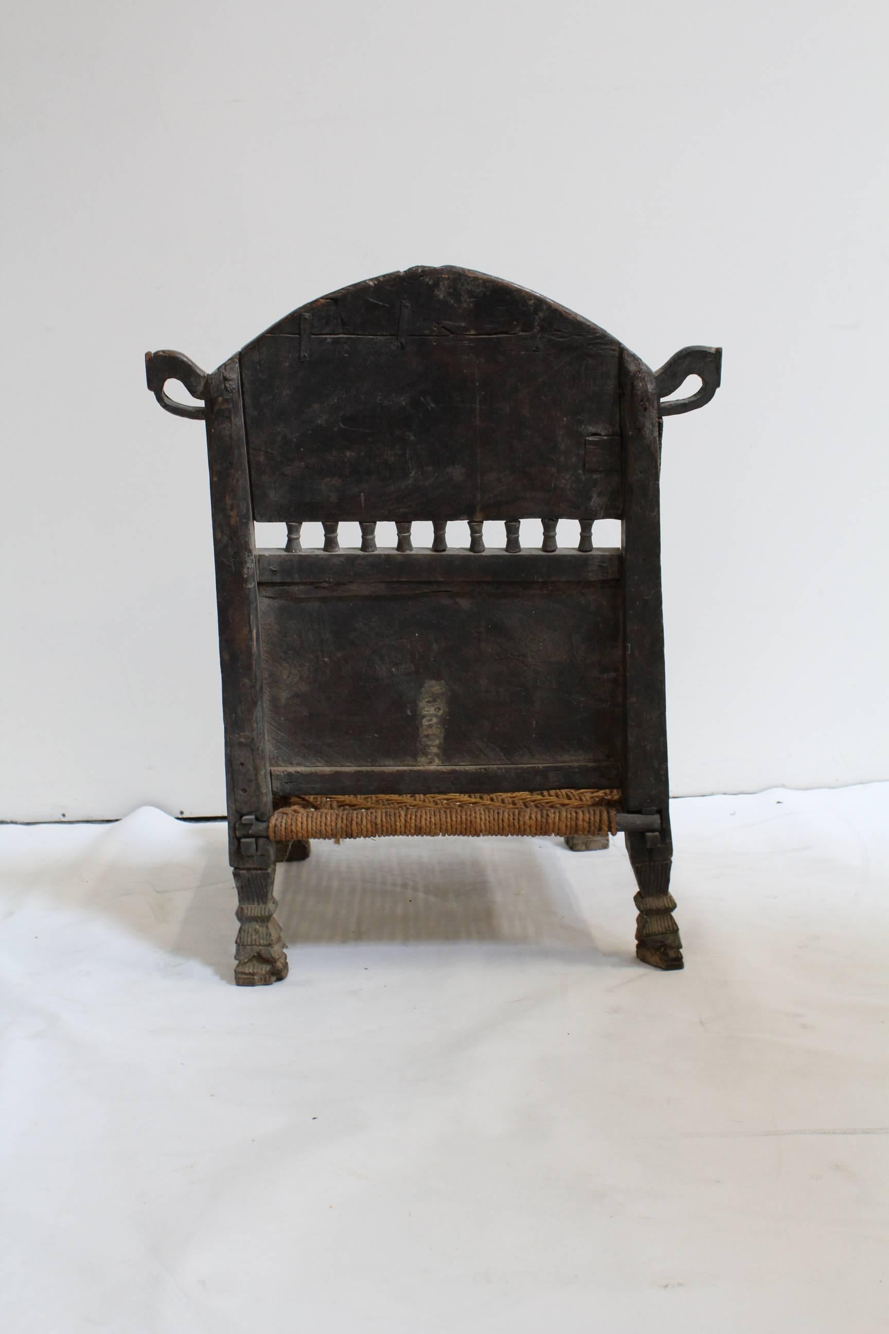 antique rope chair