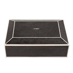 Genuine Shagreen Box with Bone Inlay