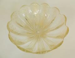 Mid-20th Century Murano Glass Bowl with Gold Flakes