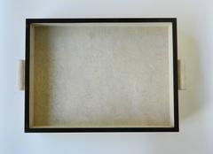 Genuine Shagreen Tray With Ebony Inlay