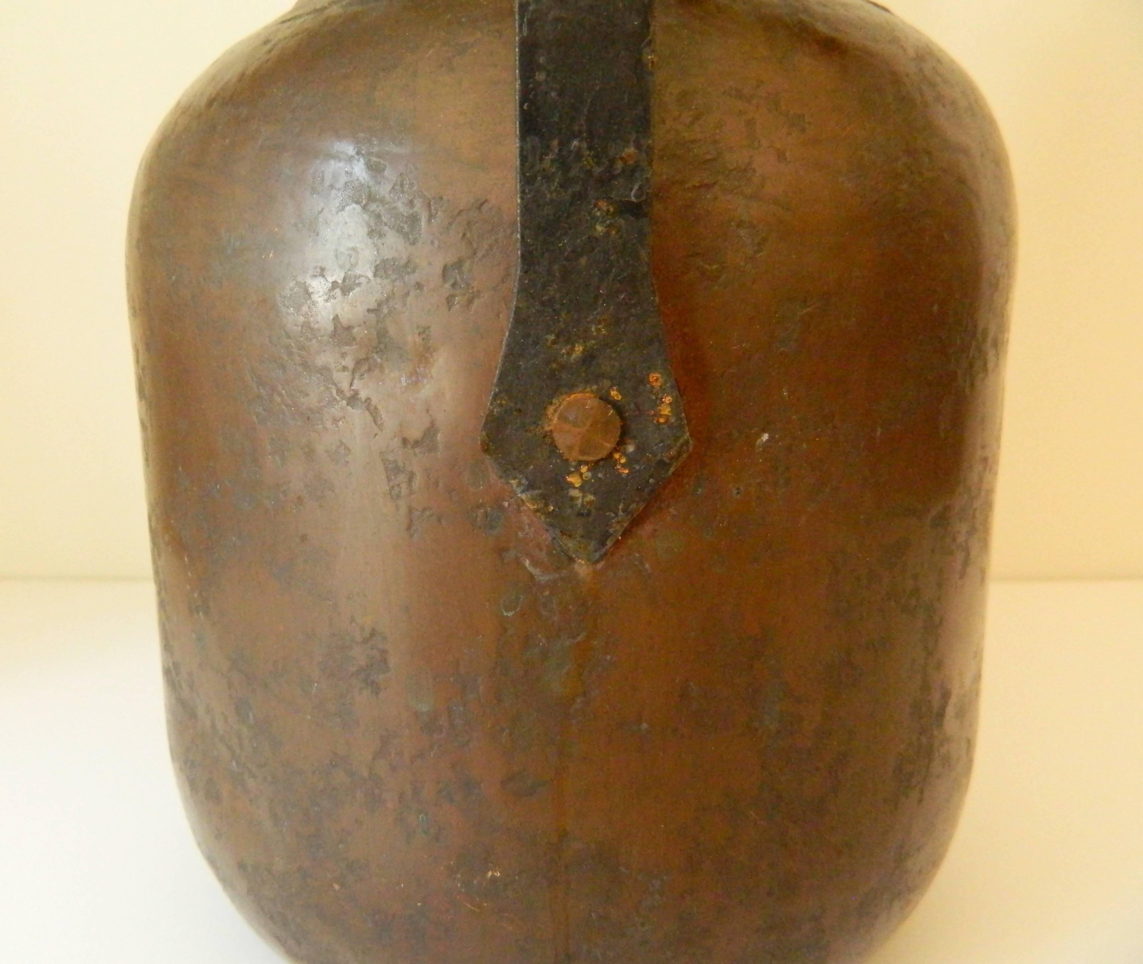 Arts and Crafts American Copper and Iron Vase In Excellent Condition For Sale In New York, NY