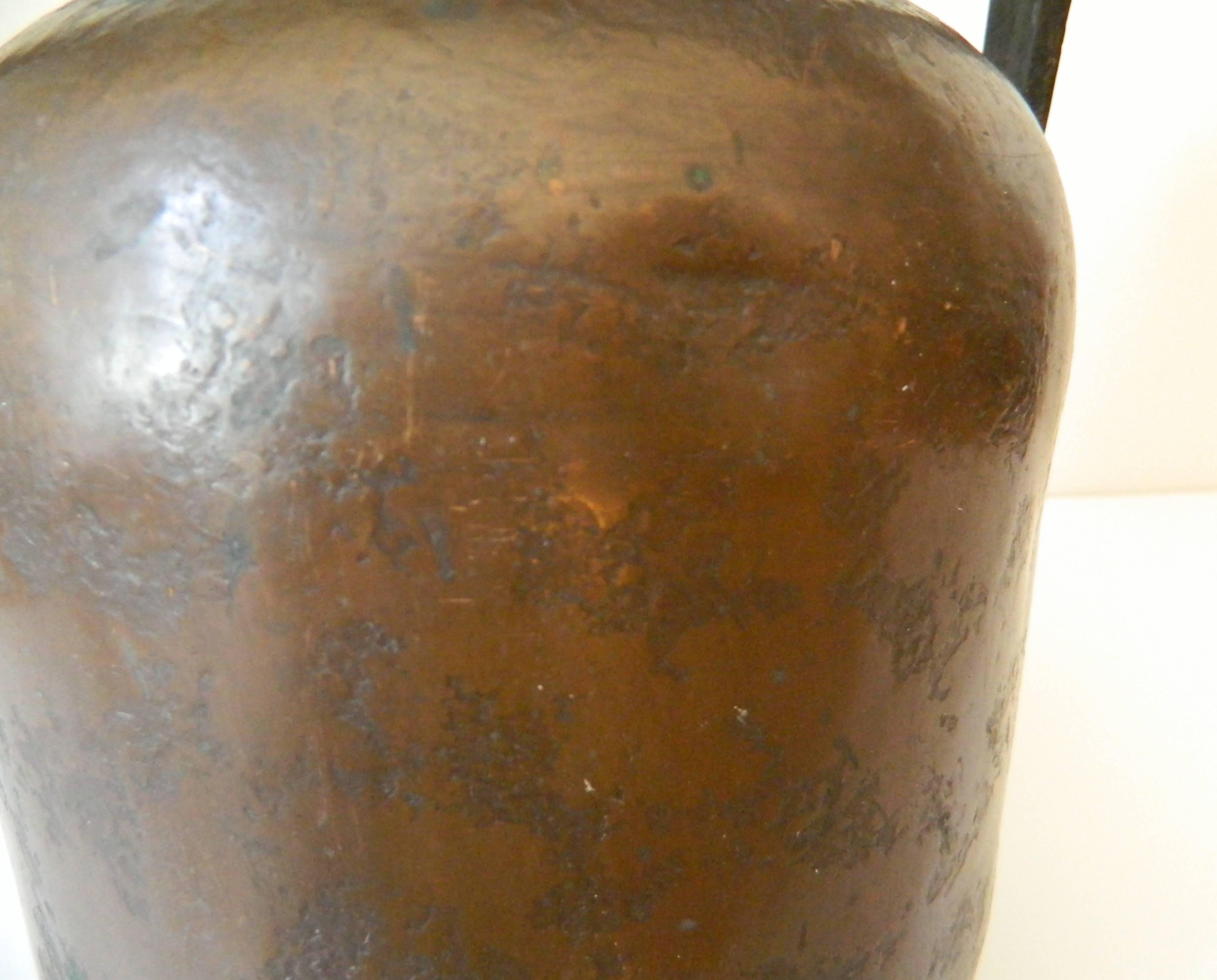 20th Century Arts and Crafts American Copper and Iron Vase For Sale