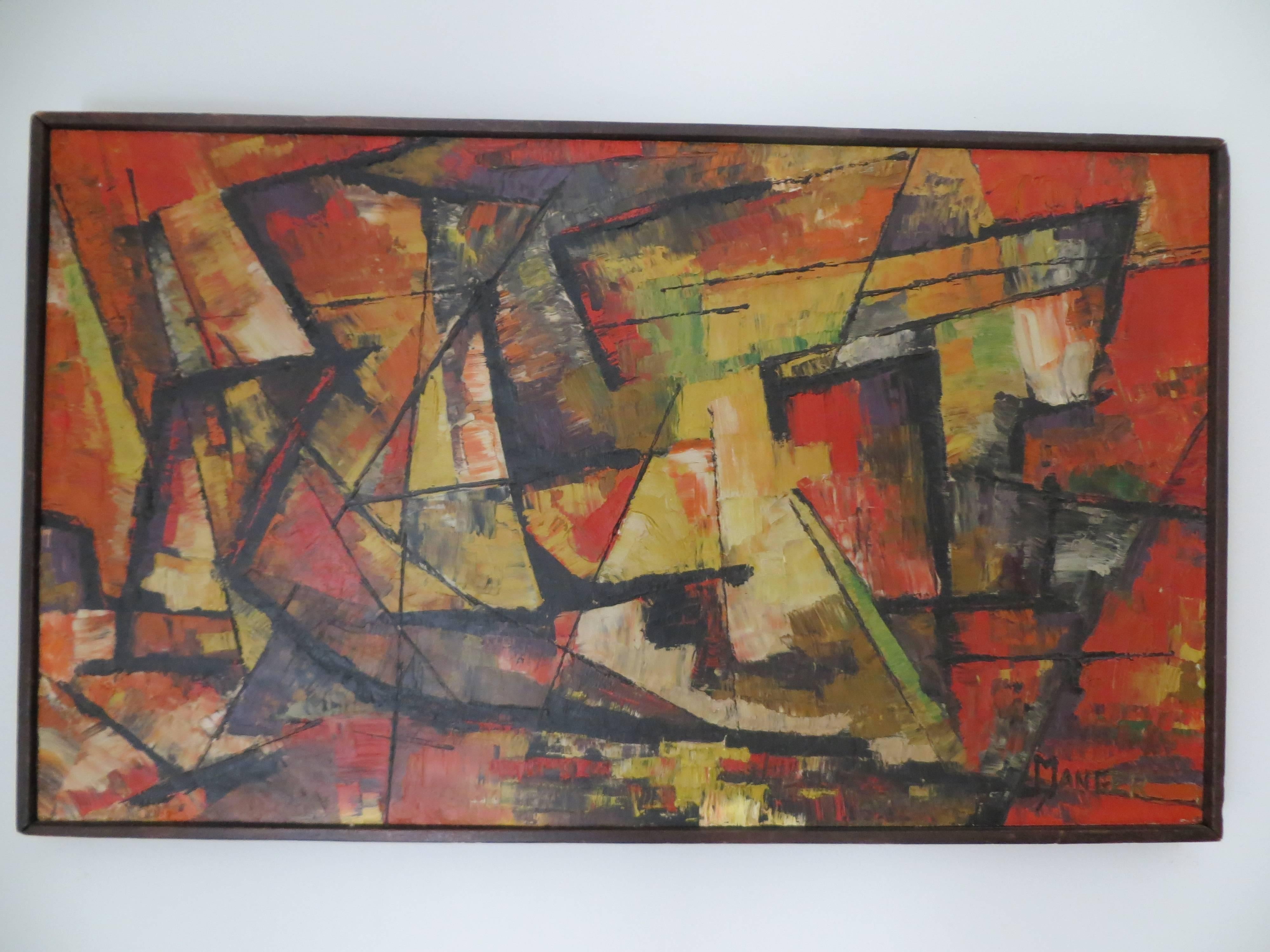 20th Century Abstract Painting by Manger  In Excellent Condition For Sale In New York, NY