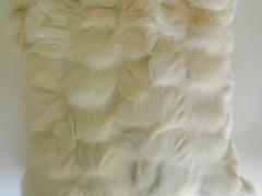 White Fox with Italian Cashmere Lining Pillow