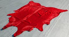 Red Brazilian Cowhide Rug