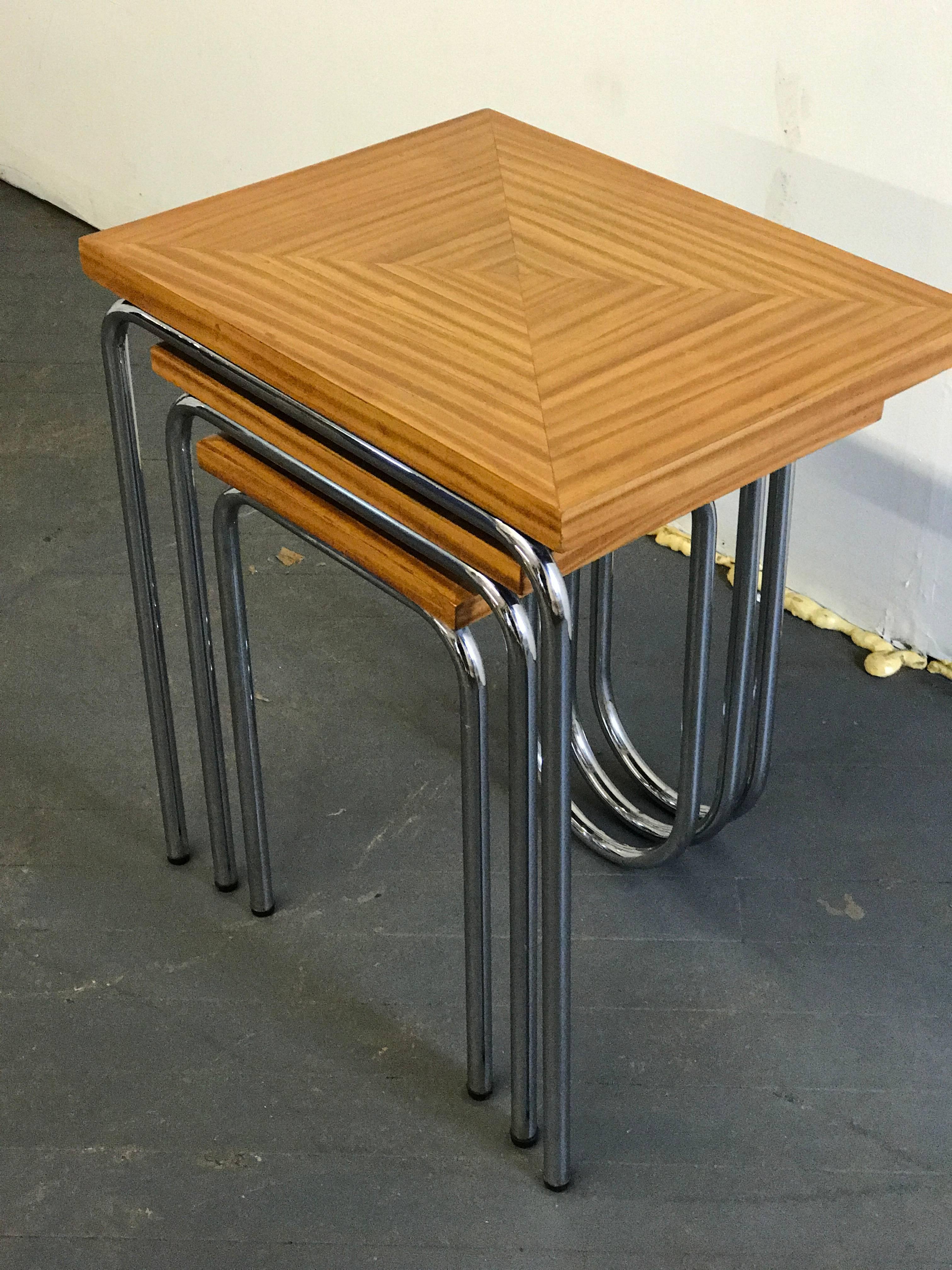 French Art Deco Nest of Tables In Excellent Condition For Sale In New York, NY