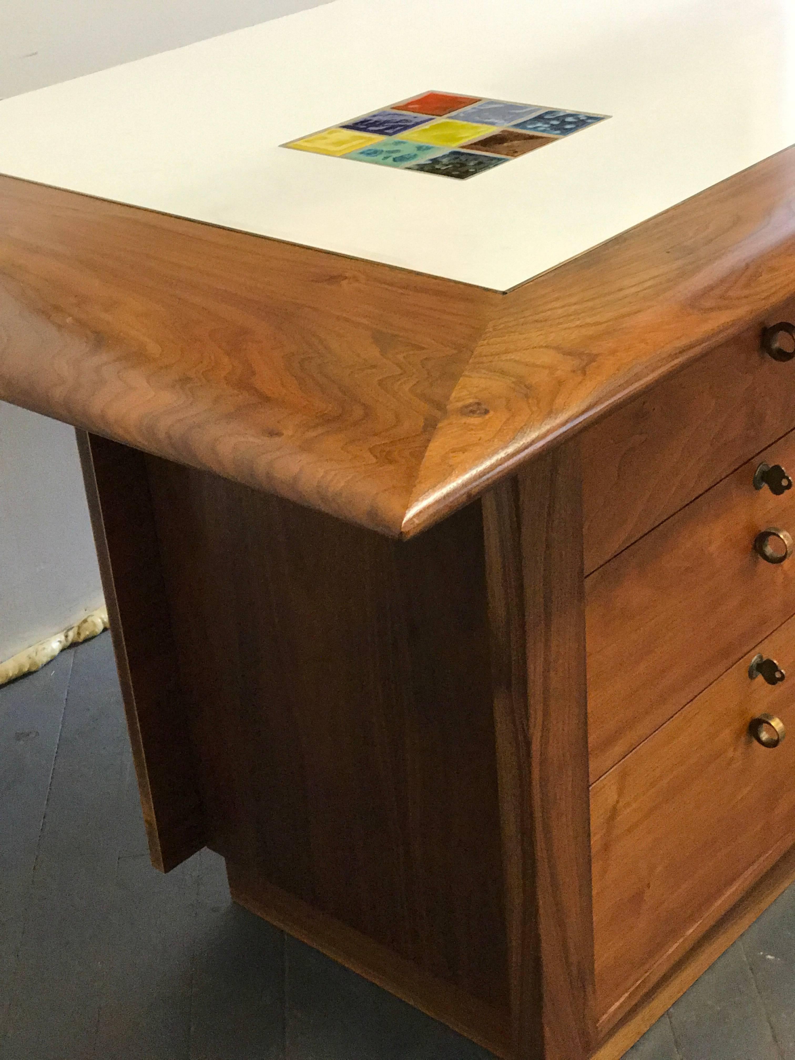 Beautiful Mid Century Desk by Samson Berman For Sale 2