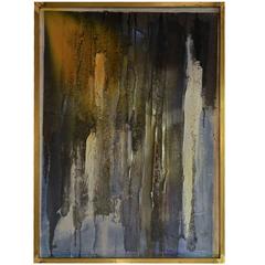 Abstract, Mixed Media Oil Painting on Paper by Walter Ladislao 2