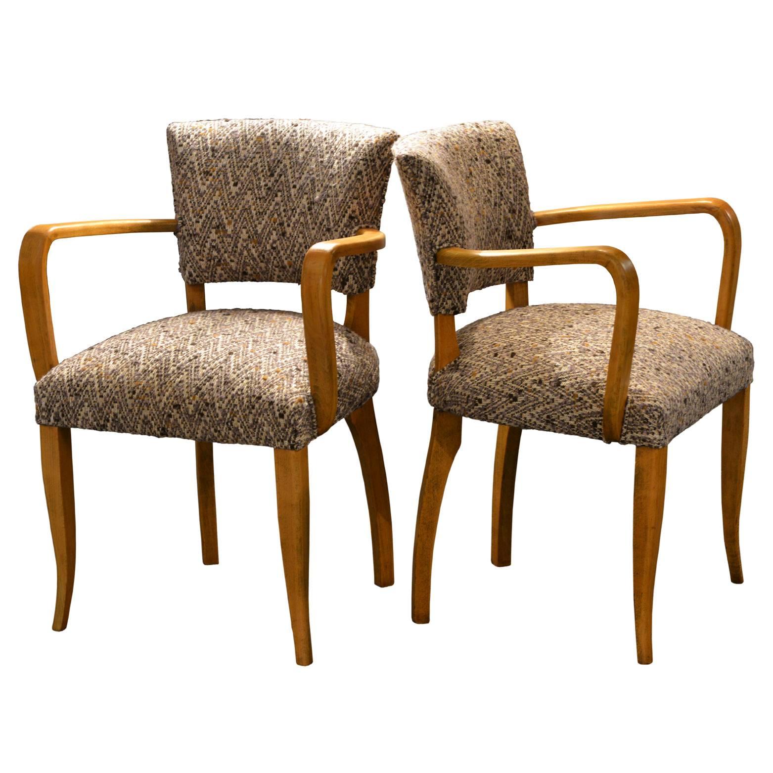 Pair of Bridge Chairs, Italy, Early 1950s For Sale