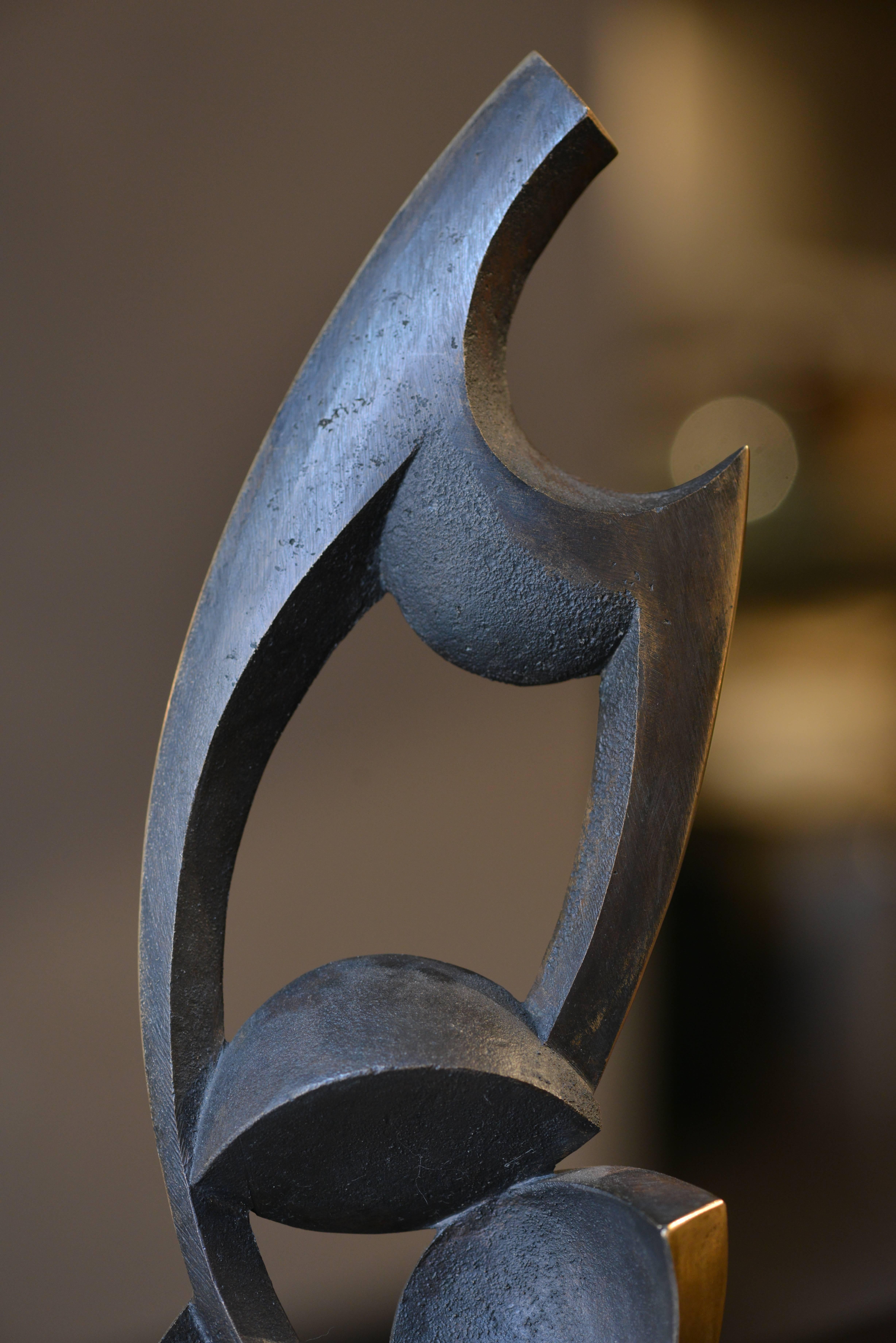 Abstract Bronze Sculpture by Paolo Marazzi, Italy, Late 1970s In Excellent Condition In Roma, IT