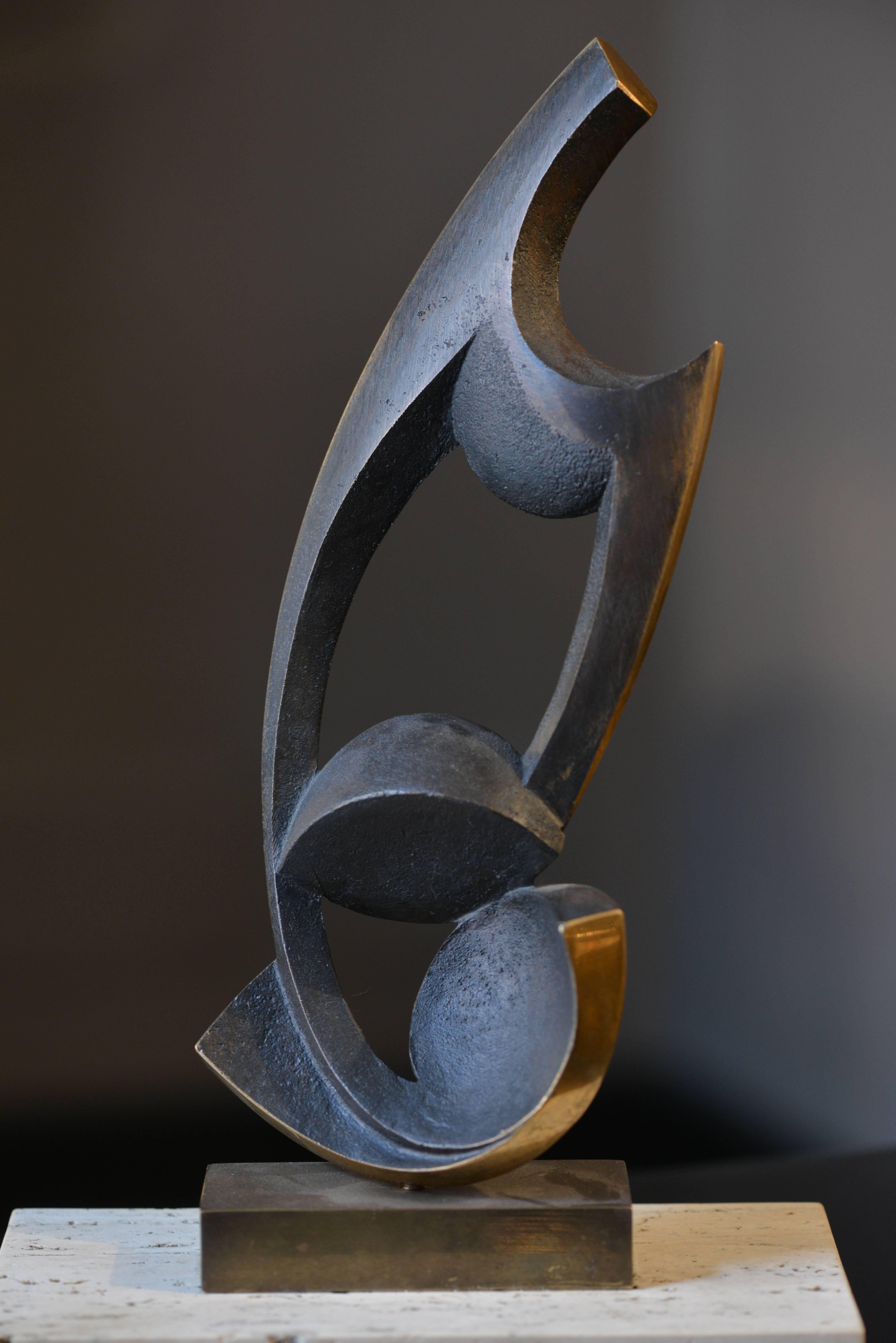 20th Century Abstract Bronze Sculpture by Paolo Marazzi, Italy, Late 1970s