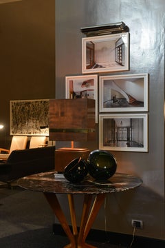 French Copper and Brass Table Lamp of the 1970s