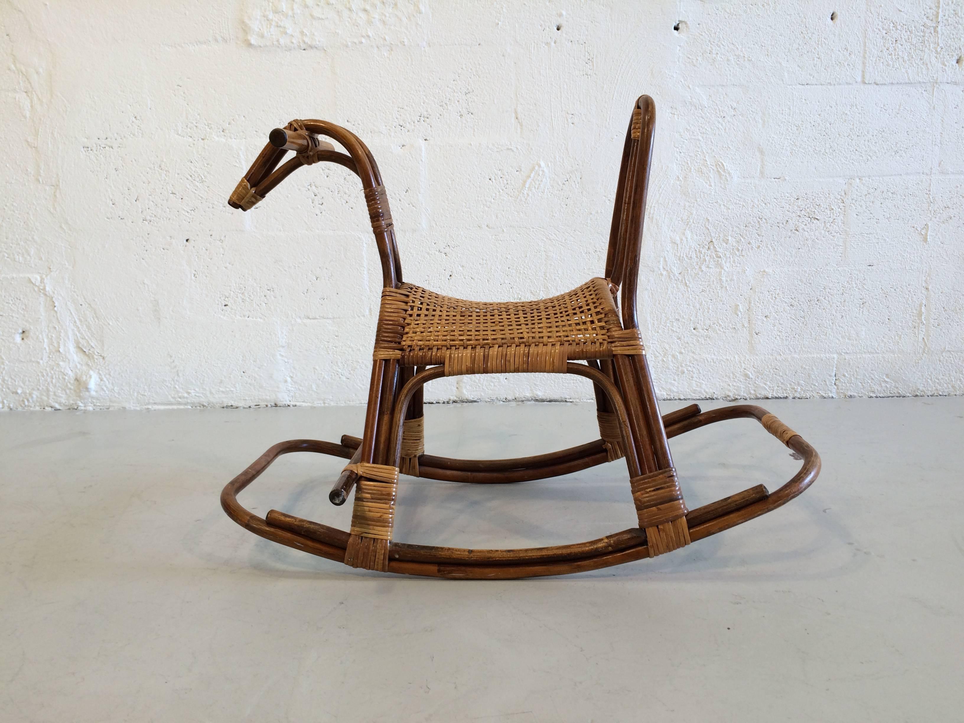 Swedish children's rocking horse chair rocker. Sweet piece in great condition.